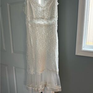 Elegant White Lace Dress